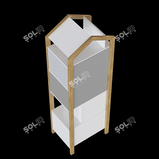 Elegant Manhattan: White, Gray, Pine 3D model image 3