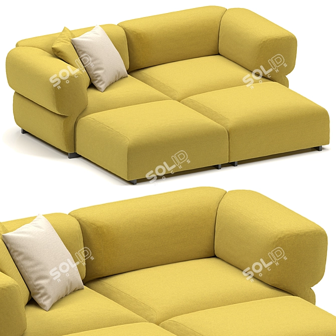 Elegant Butterfly Sofa by B&B 3D model image 2