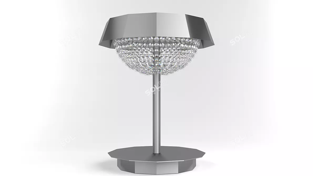 Elegant Crystal Table Lamps 3D model image 1