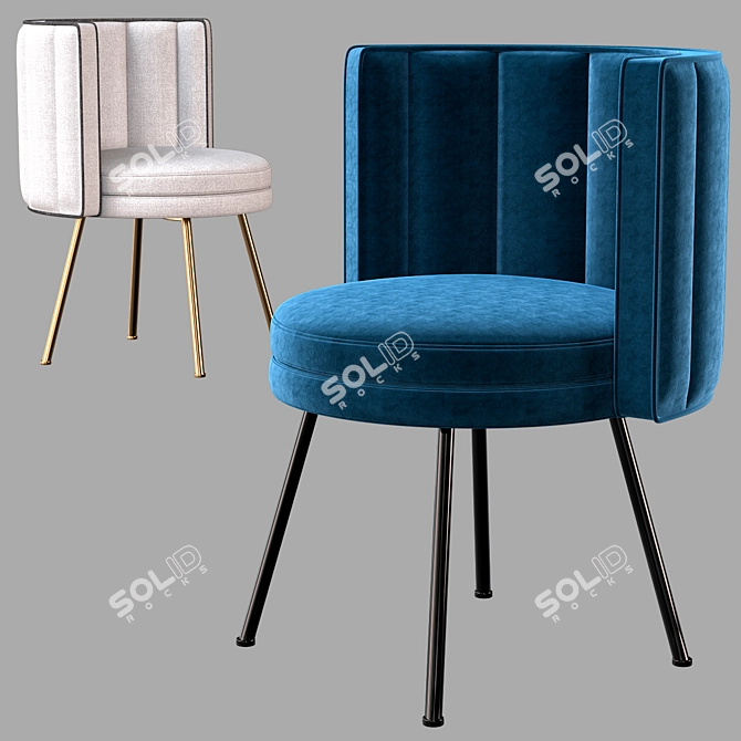 Elegant Torii Dining Chairs by Minotti 3D model image 3