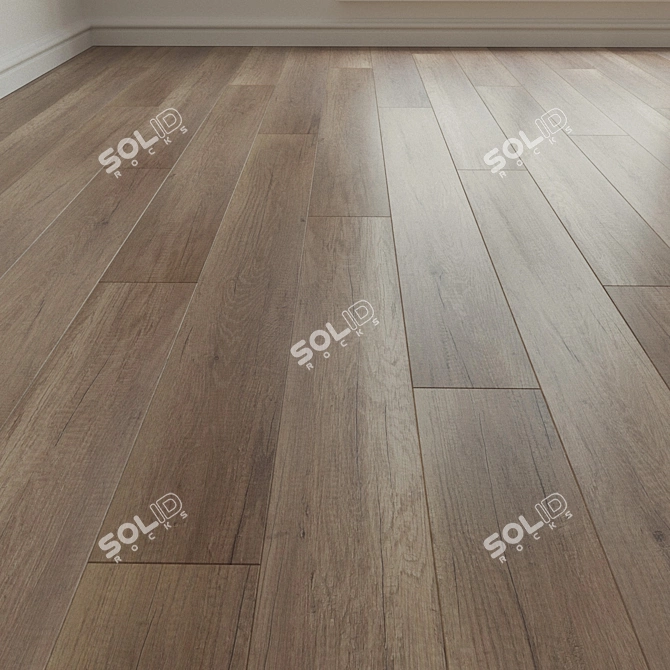 Premium Laminate Parquet Flooring 3D model image 1