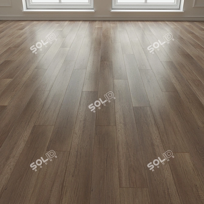 Premium Laminate Parquet Flooring 3D model image 3