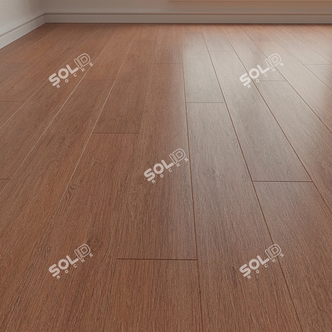 Oak Disco Laminate Parquet Tiles 3D model image 1