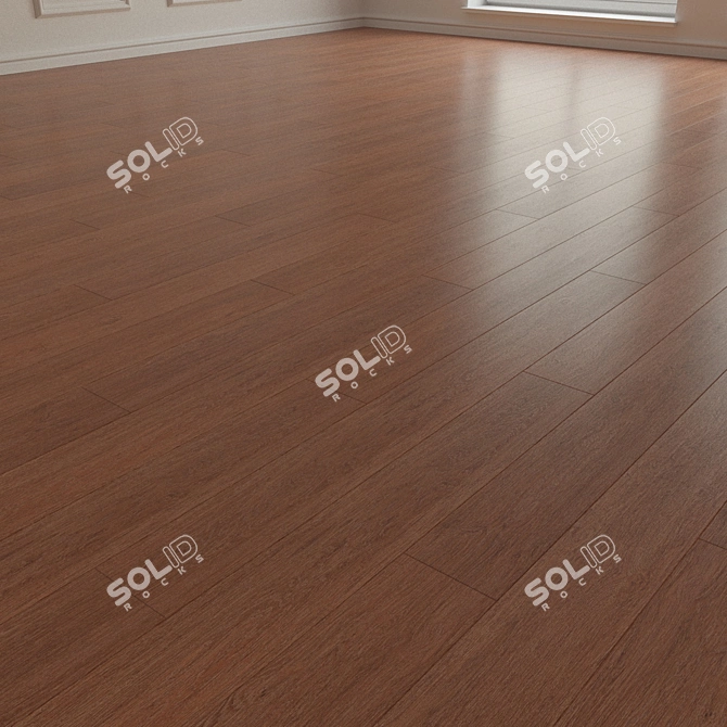 Oak Disco Laminate Parquet Tiles 3D model image 2