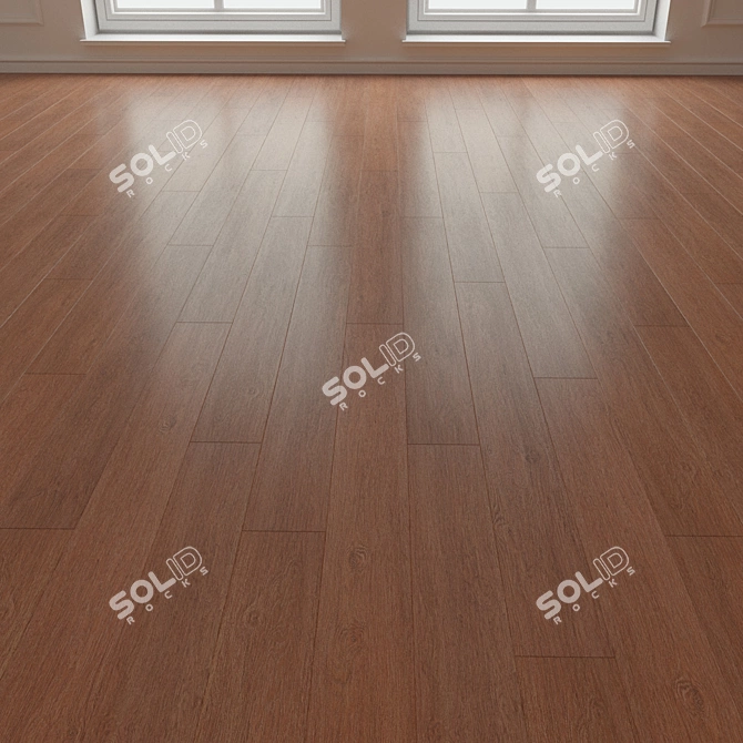 Oak Disco Laminate Parquet Tiles 3D model image 3