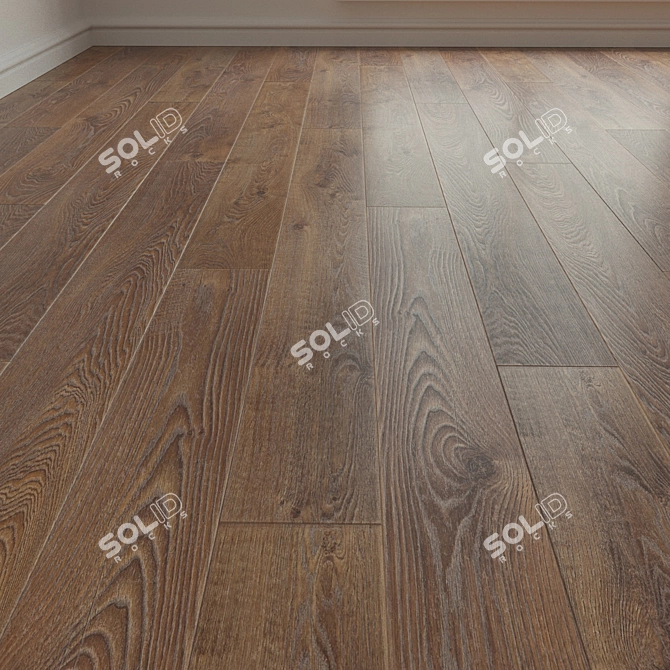 Laminate Parquet Flooring - Oak Natur Brown  High-Quality, Versatile Design 3D model image 1