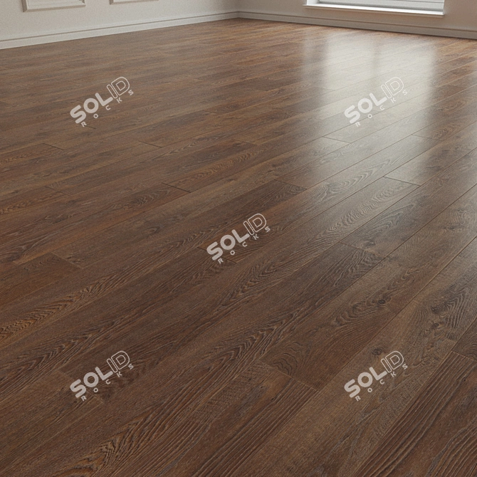 Laminate Parquet Flooring - Oak Natur Brown  High-Quality, Versatile Design 3D model image 2