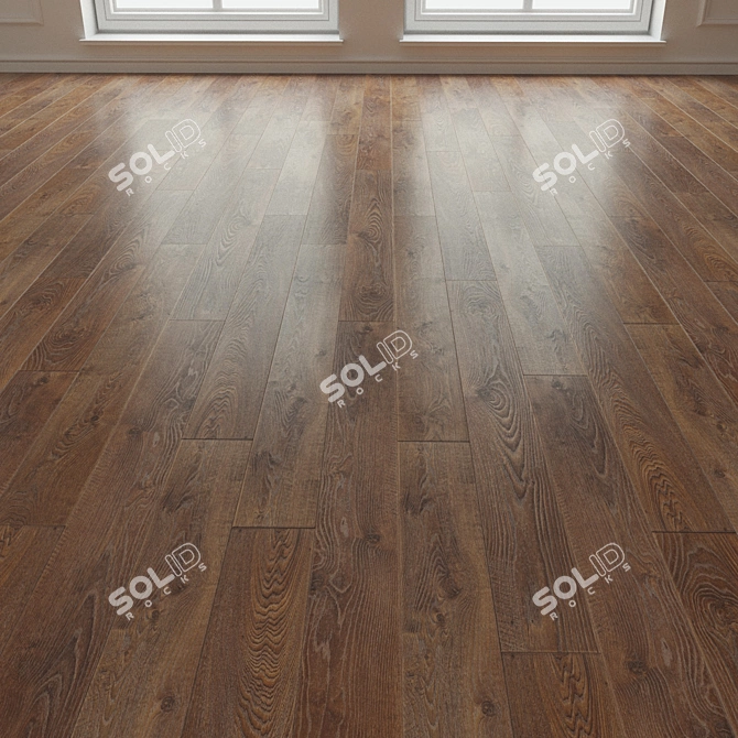 Laminate Parquet Flooring - Oak Natur Brown  High-Quality, Versatile Design 3D model image 3