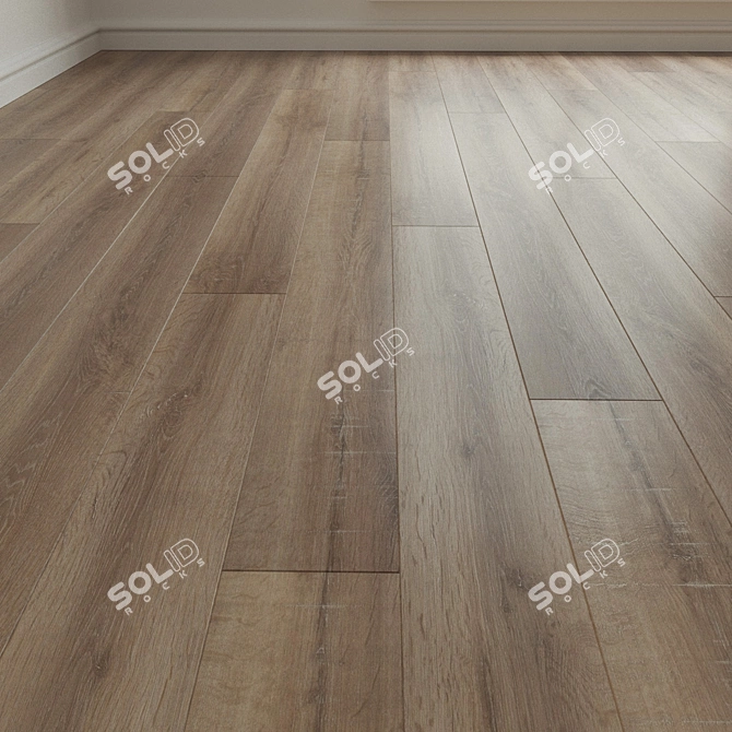 Oak Freeride Laminate Parquet 3D model image 1