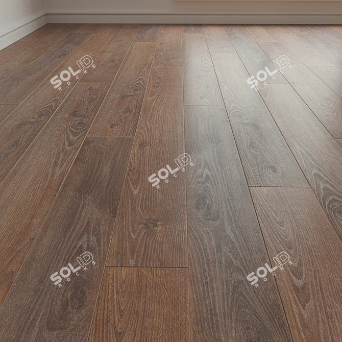 Premium Oak Laminate Parquet 3D model image 1