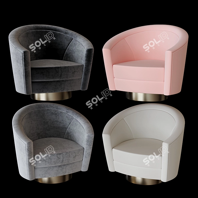 Title: Elegant Swivel Chair Catene 3D model image 1