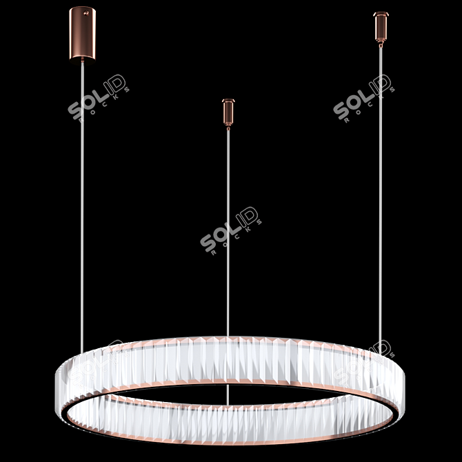 NEWPORT Gold Pendant Lamp 3D model image 1