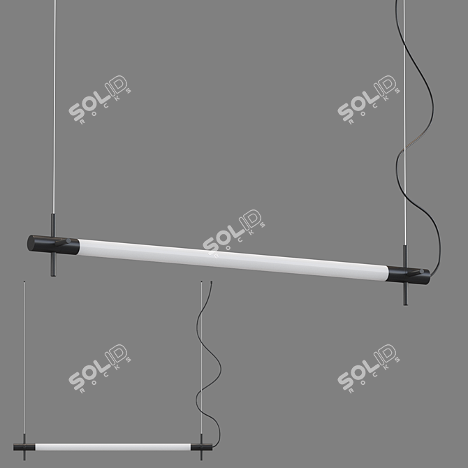 Elegant LED Tube Pendant - Lampatron FABIA L 3D model image 1