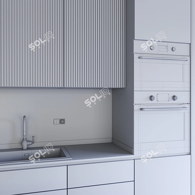 Modern Kitchen Set: Vol04 3D model image 5