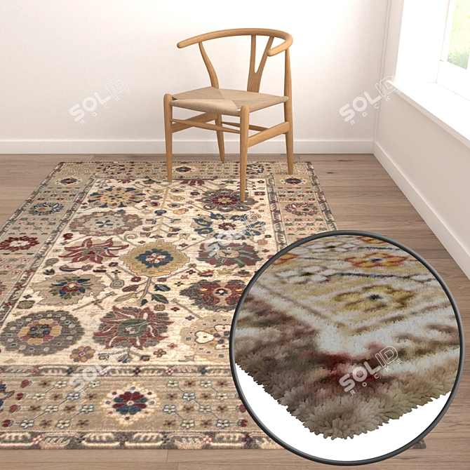 Luxury Carpets Set - High Quality Textures 3D model image 5