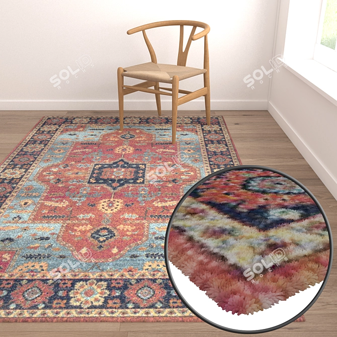 Title: Premium Quality Carpet Set 3D model image 5