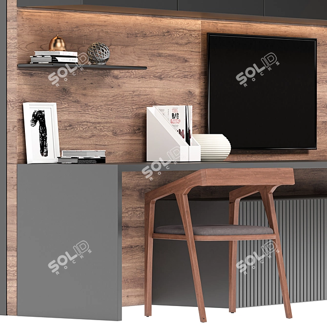 Modern Office Furniture Collection 3D model image 1