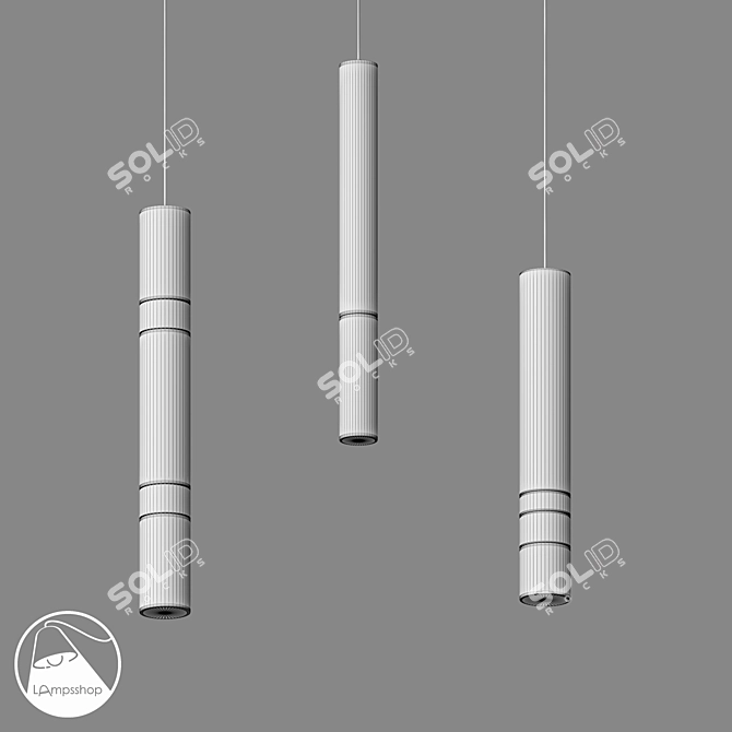 Elegant Heyday Pendant Chandelier 3D model image 2