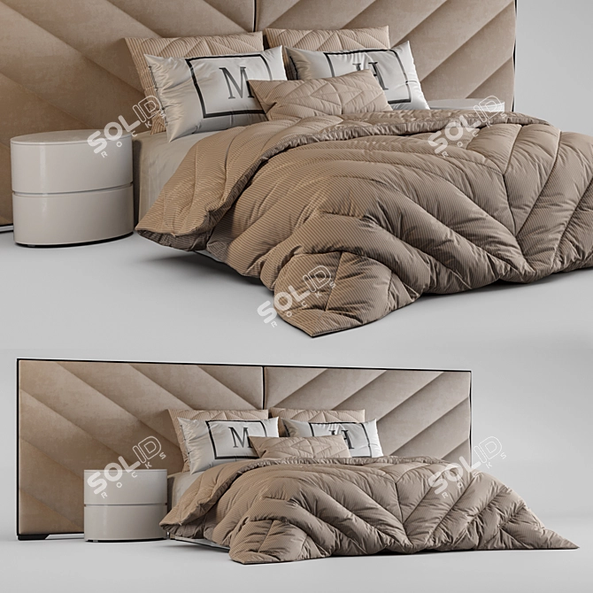 Modern London Bed 3D model image 5