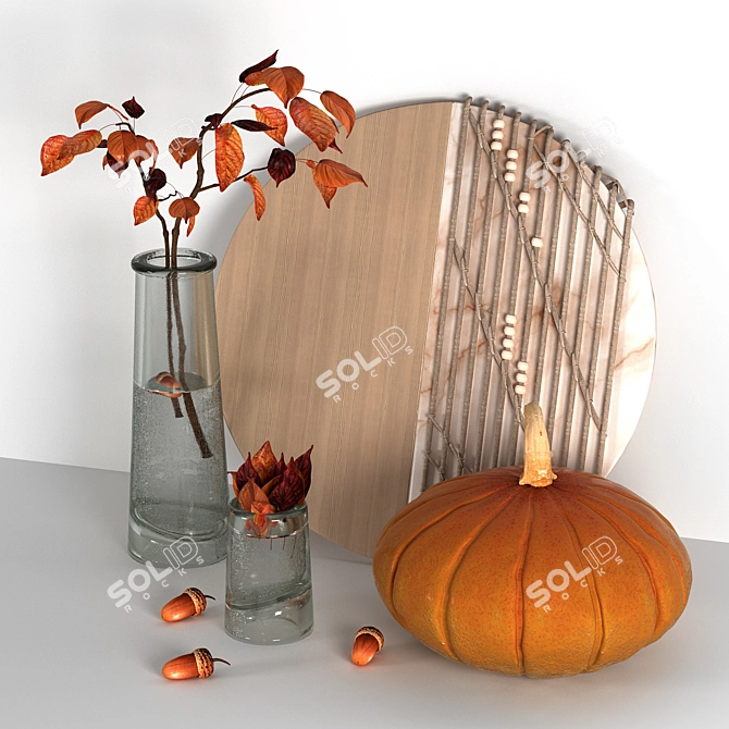 Autumn Harvest Decor Set 3D model image 3