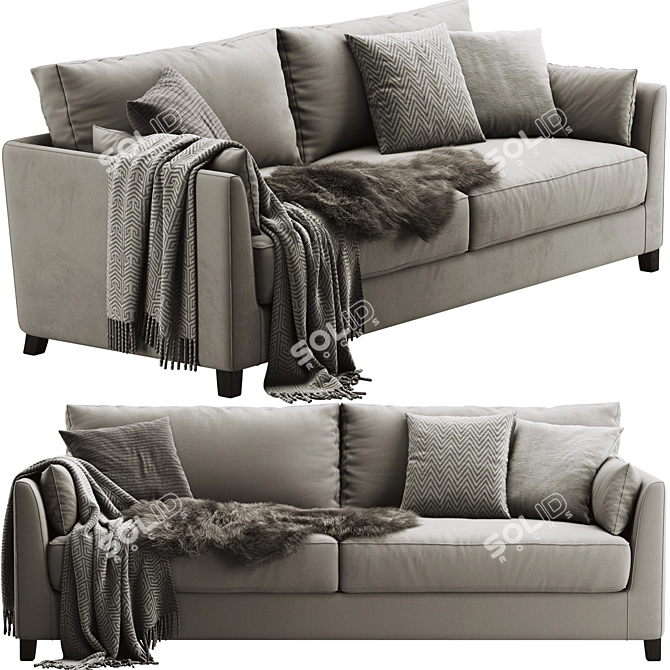 Elegant Meridiani Bisse Sofa 3D model image 1