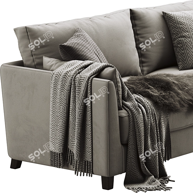 Elegant Meridiani Bisse Sofa 3D model image 3