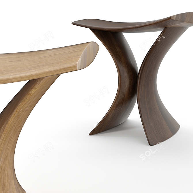 Modern Torii Stool by Porada 3D model image 2