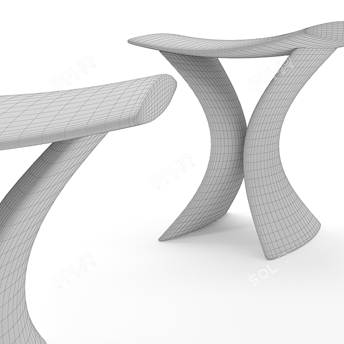 Modern Torii Stool by Porada 3D model image 3