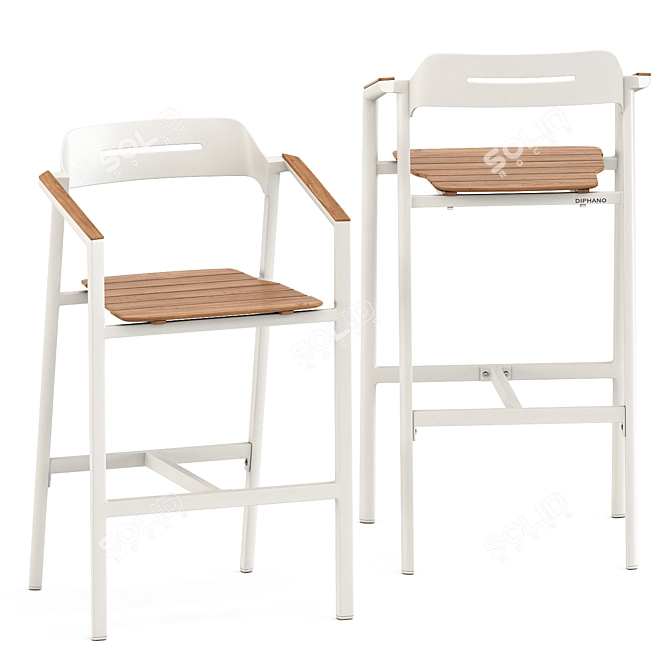 Sleek and Stylish Icon Barstool 3D model image 3