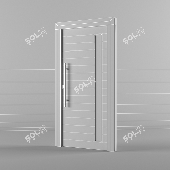 V-Ray Compatible Entrance Door 3D model image 4