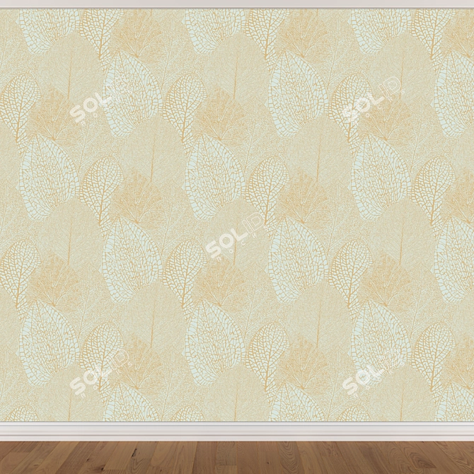 Seamless Wallpaper Set in 3 Colors 3D model image 3