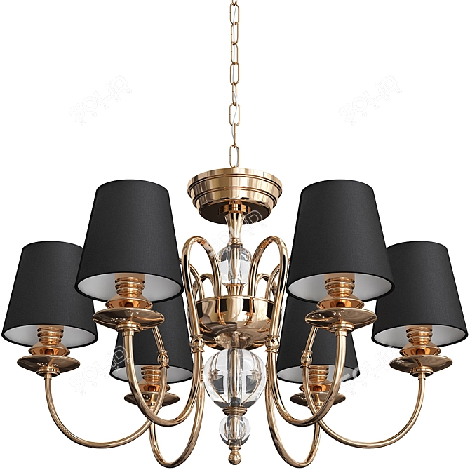 Elegant 6-Light MW-LIGHT Chandelier 3D model image 3