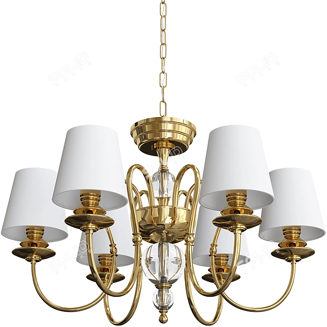 Elegant 6-Light MW-LIGHT Chandelier 3D model image 4