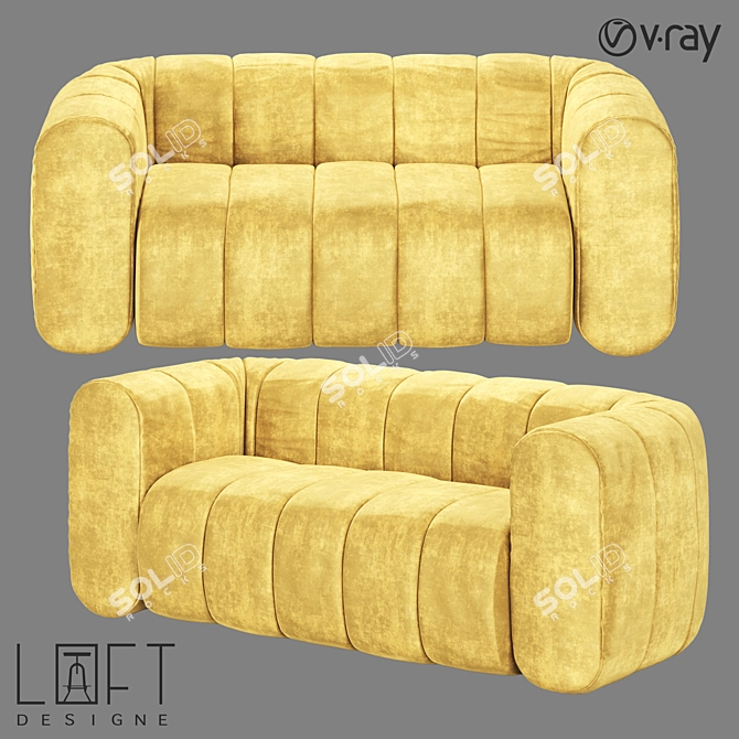 Modern Loft Sofa in 1682 Design 3D model image 1