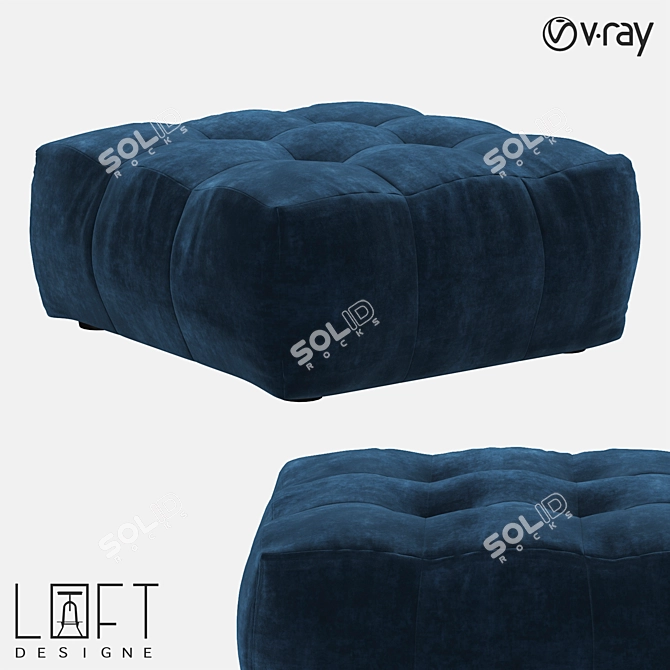 Puff LoftDesign 2994 - Stylish and Comfy 3D model image 1