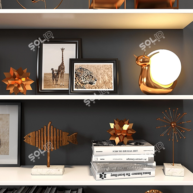 Modern Shelf Unit: Vray & Corona 3D model image 2