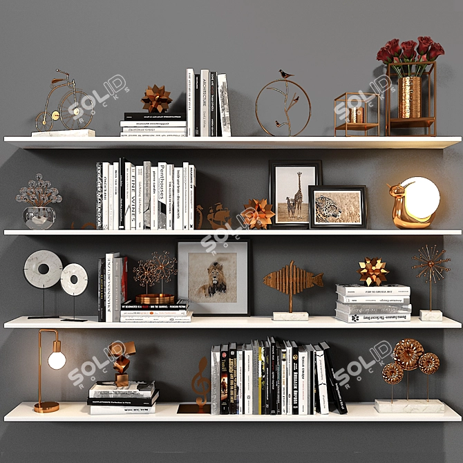 Modern Shelf Unit: Vray & Corona 3D model image 5