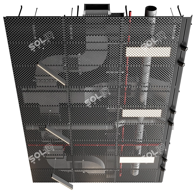 SAS International Industrial Ceiling 3D model image 1