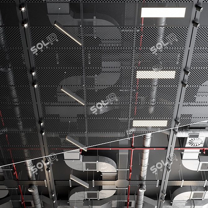 SAS International Industrial Ceiling 3D model image 2