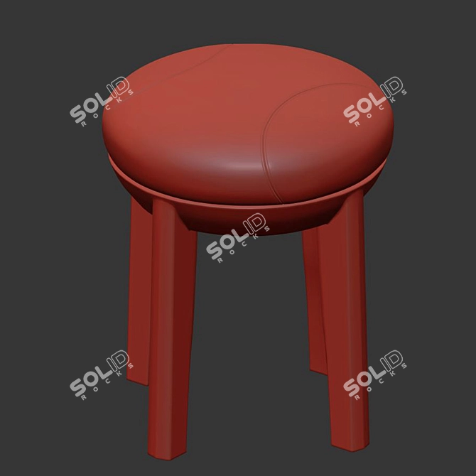 Elegant Poney Stool by Christian Liaigre 3D model image 2