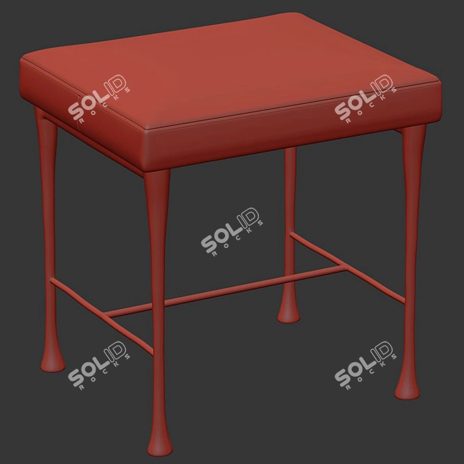 Sophisticated Christian Liaigre Sud Stool 3D model image 2