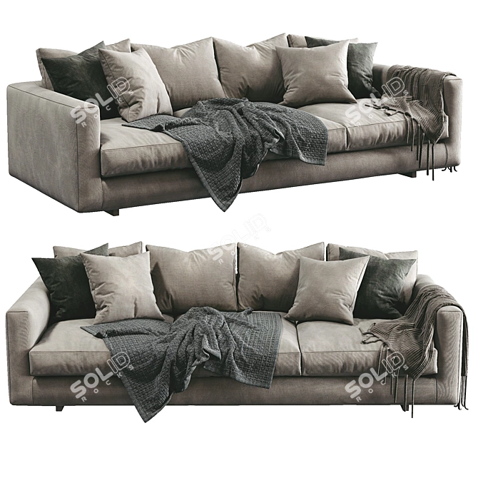 Luxury Malibu Sofa 3D model image 1