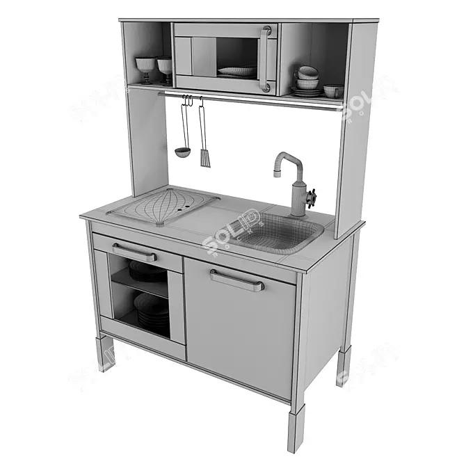 Ikea Duktig Children's Kitchen 3D model image 4