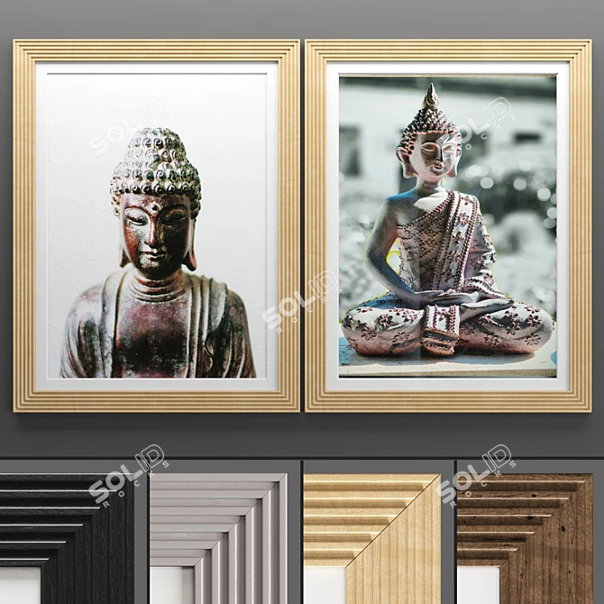 Elegant Art Frame for High-Quality Photos 3D model image 1