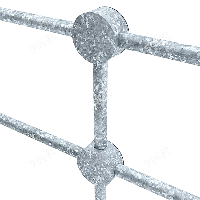 Simple and Cost-Effective Pedestrian Fence 3D model image 3