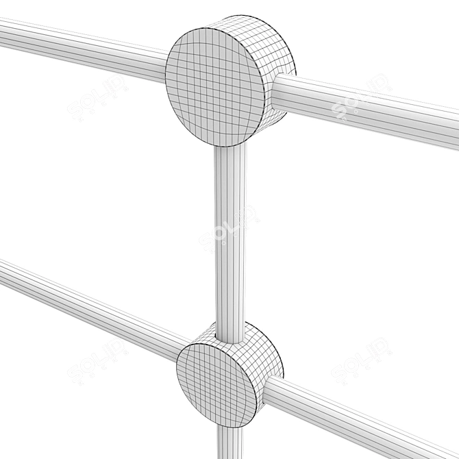 Simple and Cost-Effective Pedestrian Fence 3D model image 4