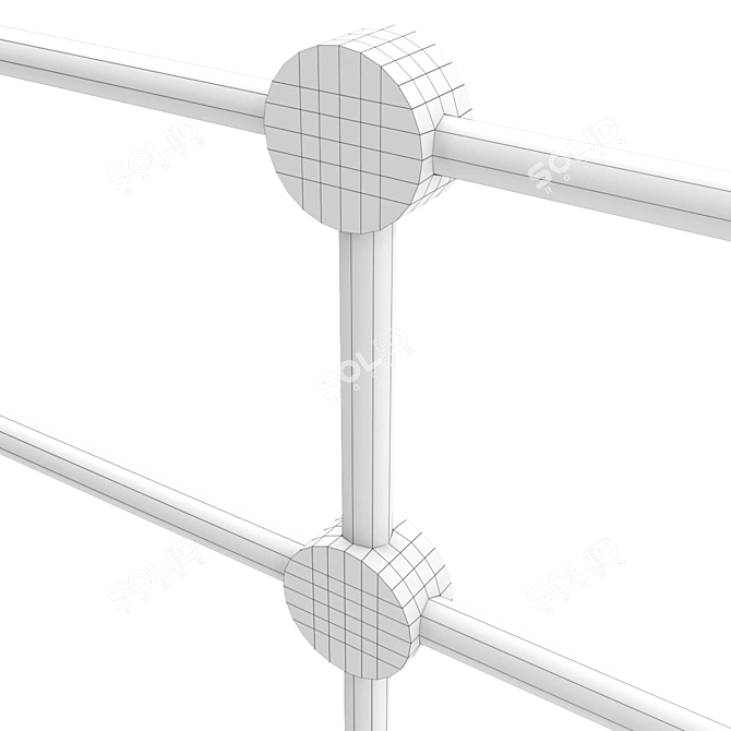 Simple and Cost-Effective Pedestrian Fence 3D model image 5