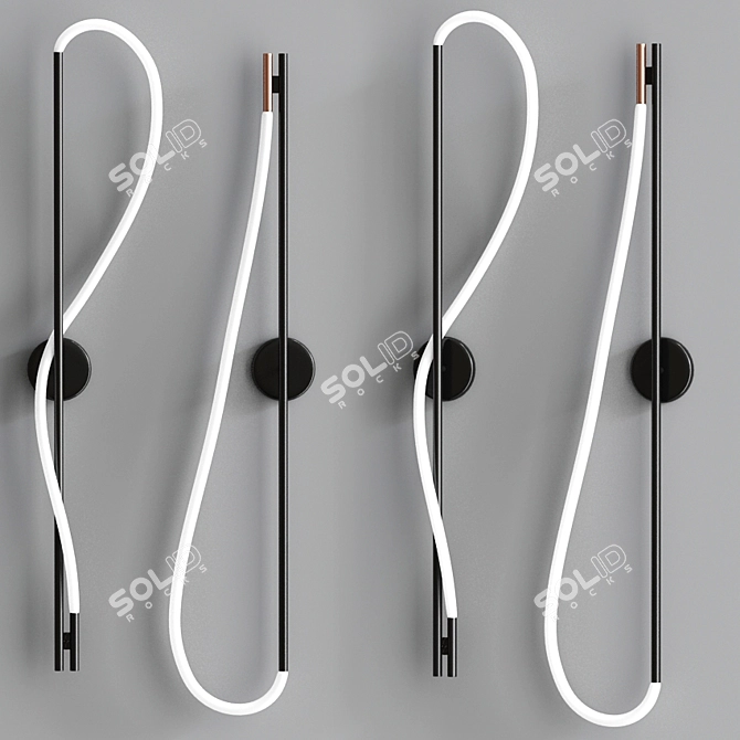 Modern Minimalist Wall Sconces 3D model image 2