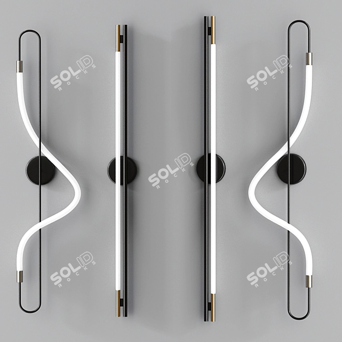 Modern Minimalist Wall Sconces 3D model image 3