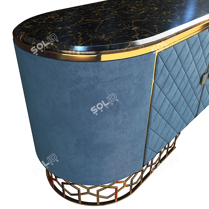 Sleek TV Stand by Manbas: Modern Style 3D model image 3